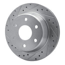 R1 00-14 Cadillac Escalade Rear Drilled & Slotted Silver Brake Rotor Set