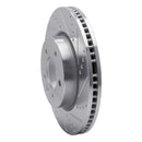 R1 05-07 Land Rover LR3 Front Right Drilled & Slotted Silver Brake Rotor