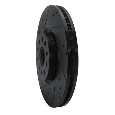 R1 18-25 Volkswagen Atlas Front Drilled & Slotted Black Brake Rotor Set