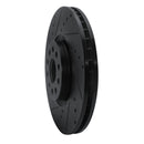 R1 18-25 Volkswagen Atlas Cross Sport Front & Rear Drilled & Slotted Black Brake Rotor Set