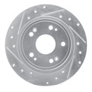 R1 05-22 Acura ILX Rear Left Drilled & Slotted Silver Brake Rotor