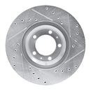 R1 81-89 Alfa Romeo Milano Front Left Drilled & Slotted Silver Brake Rotor