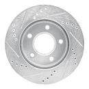 R1 83-96 Buick Reatta Front Right Drilled & Slotted Silver Brake Rotor