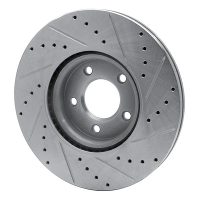 R1 07-13 Mazda 3 Front Drilled & Slotted Silver Brake Rotor Set