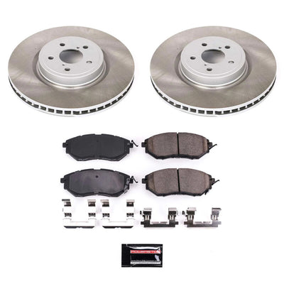 Power Stop 10-14 Subaru Legacy Front and Rear Semi-Coated Rotor Kit