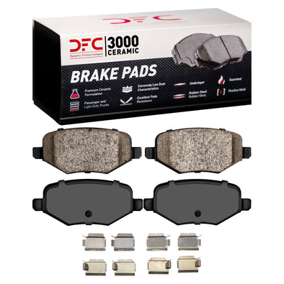 DFC 17-17 Ford Explorer Rear Drilled & Slotted Geoperformance Rotors 5000 Advanced Pads w/Hardware