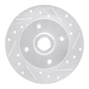 R1 85-02 Volkswagen CORRADO Rear Right Drilled & Slotted Silver Brake Rotor
