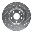 R1 11-23 Chevrolet Cruze Front Drilled & Slotted Silver Brake Rotor Set