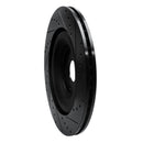 R1 10-24 Jaguar XFR Rear Left Drilled & Slotted Black Brake Rotor