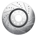 R1 02-05 Volkswagen Passat (USA/Canada) Front Right Drilled & Slotted Silver Brake Rotor