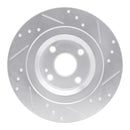 R1 2016-2025 Fiat 124 Spider Rear Left Drilled & Slotted Silver Brake Rotor
