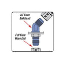 Russell Performance -6 AN 45 Degree Flare Bulkhead
