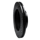 R1 01-11 Ford Explorer Sport Front Right Drilled & Slotted Black Brake Rotor
