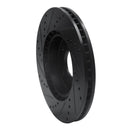 R1 10-13 Kia Forte Koup Front Right Drilled & Slotted Black Brake Rotor