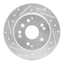 R1 99-11 Acura TL Rear Drilled & Slotted Silver Brake Rotor Set