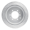 R1 93-97 Lexus LX450 Front & Rear Drilled & Slotted Silver Brake Rotor Set
