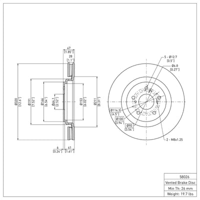 DFC 14-16 Acura MDX Front & Rear Rotors