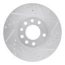 R1 03-11 Cadillac BLS (Mexico) Front Right Drilled & Slotted Silver Brake Rotor