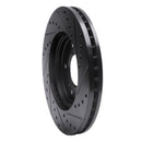 R1 91-96 Acura NSX Front Left Drilled & Slotted Black Brake Rotor