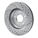 R1 06-16 Buick Lucerne Front Left Drilled & Slotted Silver Brake Rotor