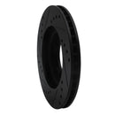 R1 95-04 Toyota Tacoma Front Right Drilled & Slotted Black Brake Rotor