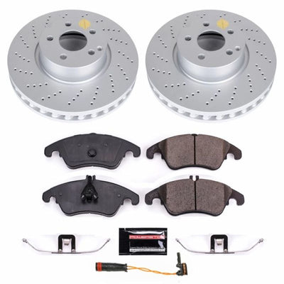 Power Stop 14-16 Mercedes-Benz E250 Front and Rear Z23 Coated Brake Kit