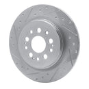 R1 19-25 Acura RDX Front & Rear Drilled & Slotted Silver Brake Rotor Set
