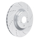 R1 2021-2025 Acura TLX Front Right Drilled & Slotted Silver Brake Rotor