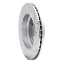 R1 96-03 BMW 530I Rear Left Drilled & Slotted Silver Brake Rotor
