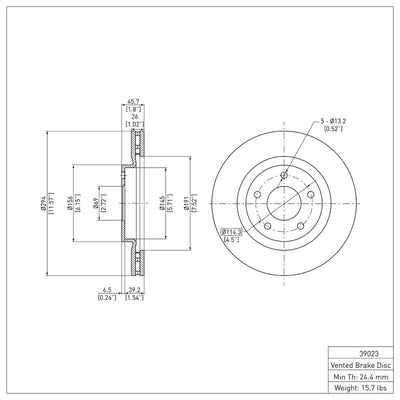 R1 07-13 Mitsubishi Outlander Front & Rear Brake Rotor Set