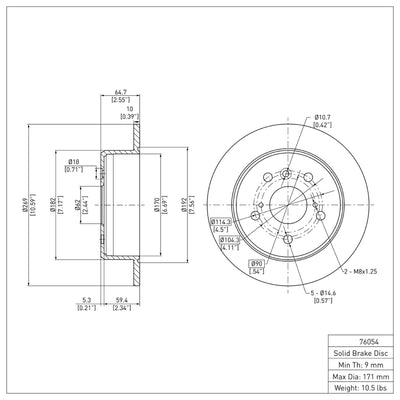 DFC 92-96 Toyota Camry Front & Rear Geospec Rotors