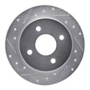 R1 14-19 Ford Fiesta Front & Rear Drilled & Slotted Silver Brake Rotor Set
