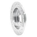 R1 02-15 Mini Cooper Rear Drilled & Slotted Silver Brake Rotor Set
