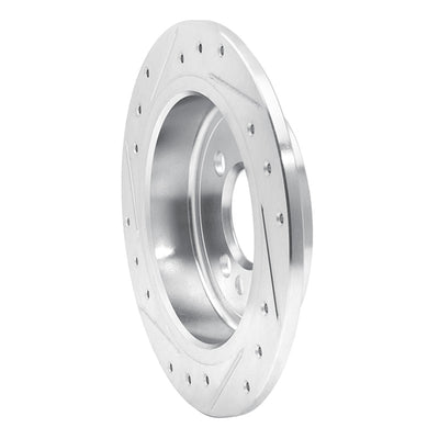 R1 02-08 Mini Cooper Front & Rear Drilled & Slotted Silver Brake Rotor Set