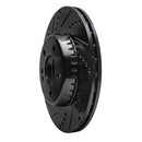R1 15-23 Mercedes-Benz E300 Rear Left Drilled & Slotted Black Brake Rotor