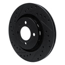 R1 90-93 Volkswagen CORRADO Front Left Drilled & Slotted Black Brake Rotor