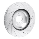 R1 19-22 Hyundai Veloster N Front Left Drilled & Slotted Silver Brake Rotor