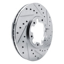 R1 96-04 Infiniti QX4 Front Right Drilled & Slotted Silver Brake Rotor