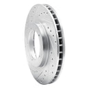 R1 86-86 Porsche 944 Turbo Front Left Drilled & Slotted Silver Brake Rotor