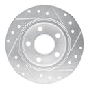 R1 93-05 Ford Taurus SHO Rear Left Drilled & Slotted Silver Brake Rotor
