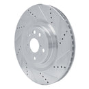 R1 13-20 Lexus RC300 Front & Rear Drilled & Slotted Silver Brake Rotor Set