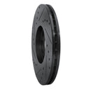 R1 96-98 Volkswagen Jetta Sedan Front Right Drilled & Slotted Black Brake Rotor