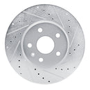 R1 19-25 Buick Envision Front Right Drilled & Slotted Silver Brake Rotor