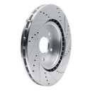 R1 19-25 Acura RDX Front & Rear Drilled & Slotted Silver Brake Rotor Set