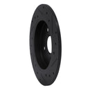 R1 12-18 Toyota Yaris (USA/Canada) Rear Left Drilled & Slotted Black Brake Rotor