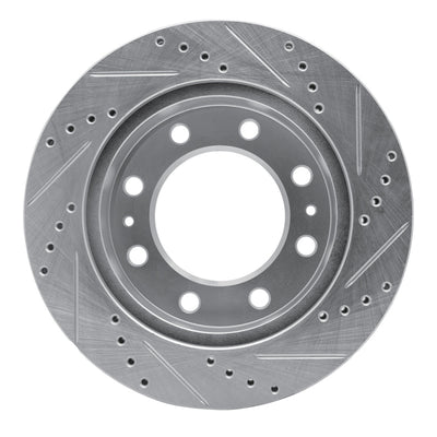 R1 01-25 Chevrolet Avalanche 2500 Front Drilled & Slotted Silver Brake Rotor Set