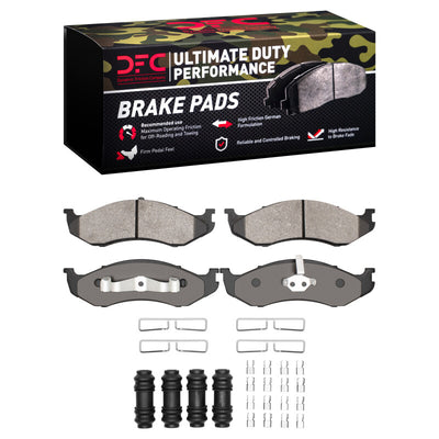 DFC 90-99 Jeep Cherokee Front Drill/Slot Geoperf Rotors Ultimate Duty Perf Pads w/Hardware