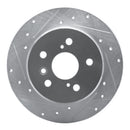 R1 92-03 Lexus ES300 Rear Left Drilled & Slotted Silver Brake Rotor
