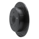 R1 2007-2018 Jeep Wrangler Rear Right Drilled & Slotted Black Brake Rotor