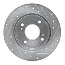 R1 89-98 Nissan 240SX Front & Rear Drilled & Slotted Silver Brake Rotor Set